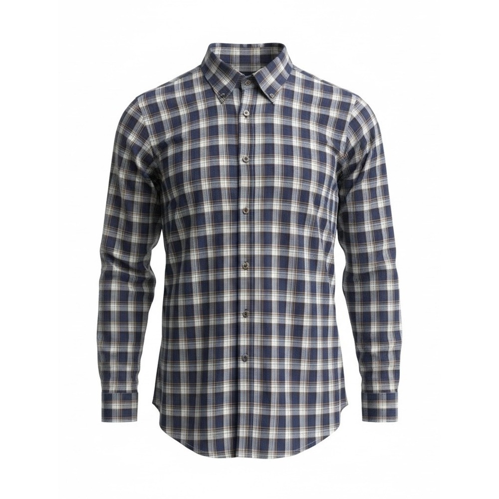 UNTUCKit Barossa WF Navy Plaid Wrinkle Free Button Down Shirt XL Regular 41265